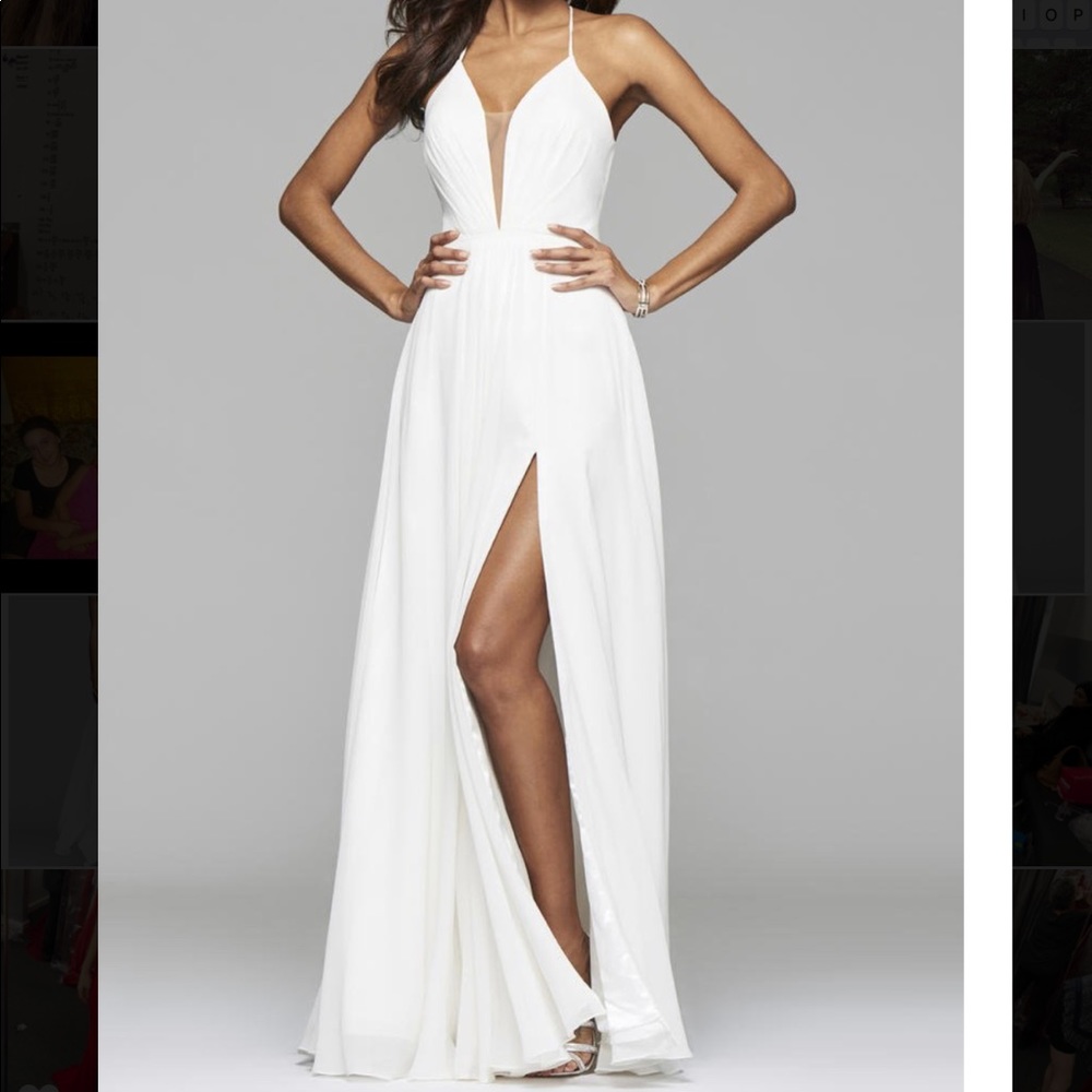 White prom dress (size 6)